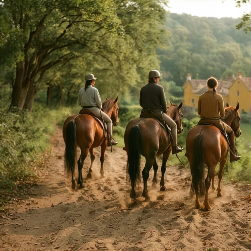 Balade à cheval en Dordogne, autour de Tursac