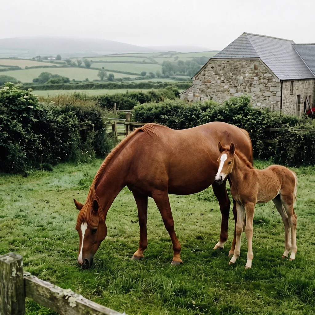 Élevage de chevaux au Haras de la Goudelie, Tursac